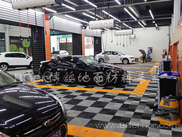 4S店汽車保養地面地面格柵 4S店維修改裝車間地板地墊