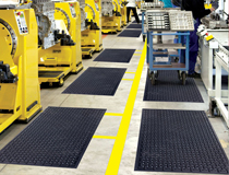 工人站立防滑、抗疲勞、耐油解決方案：安全工作地墊